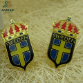 Soft Enamel terminó Suecia solapa Pin con la tarjeta de respaldo